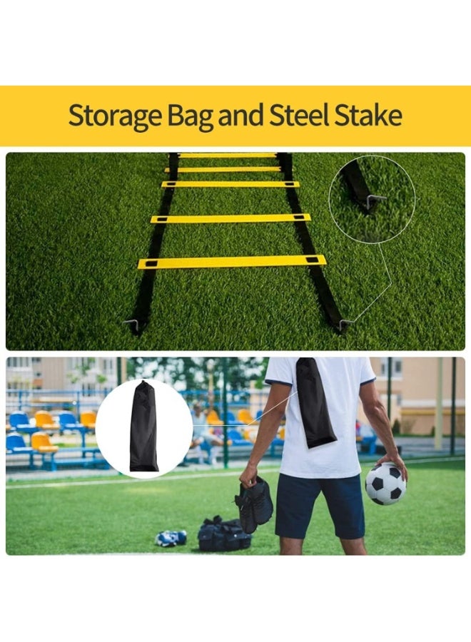 FAYET Agility Ladder Training Set with Carry Bag, Adjustable Speed Ladder for Footwork, Speed, and Coordination – Ideal for Soccer, Football, Rugby, and Outdoor Sports - Image 5